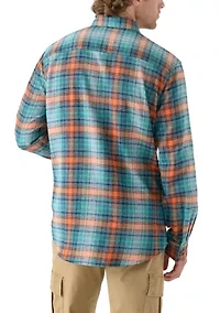Long Sleeve Woven Flannel Shirt