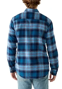 Long Sleeve Woven Flannel Shirt