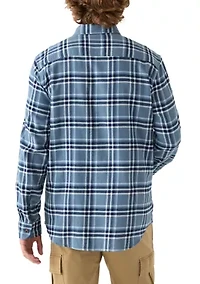 Long Sleeve Woven Flannel Shirt