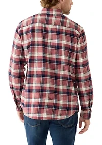 Long Sleeve Woven Flannel Shirt