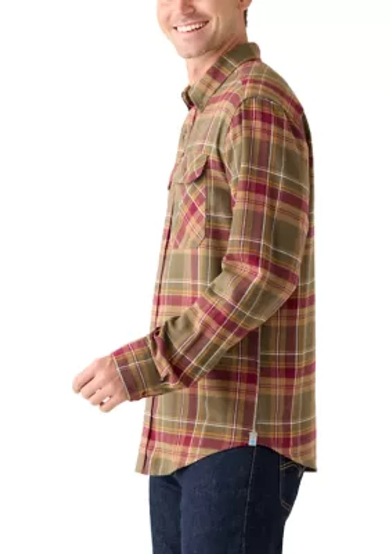 Long Sleeve Woven Flannel Shirt