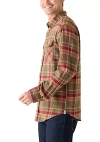 Long Sleeve Woven Flannel Shirt