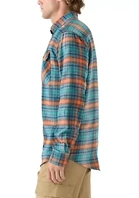 Long Sleeve Woven Flannel Shirt