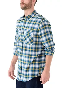 Long Sleeve Woven Flannel Shirt