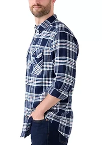 Long Sleeve Woven Flannel Shirt