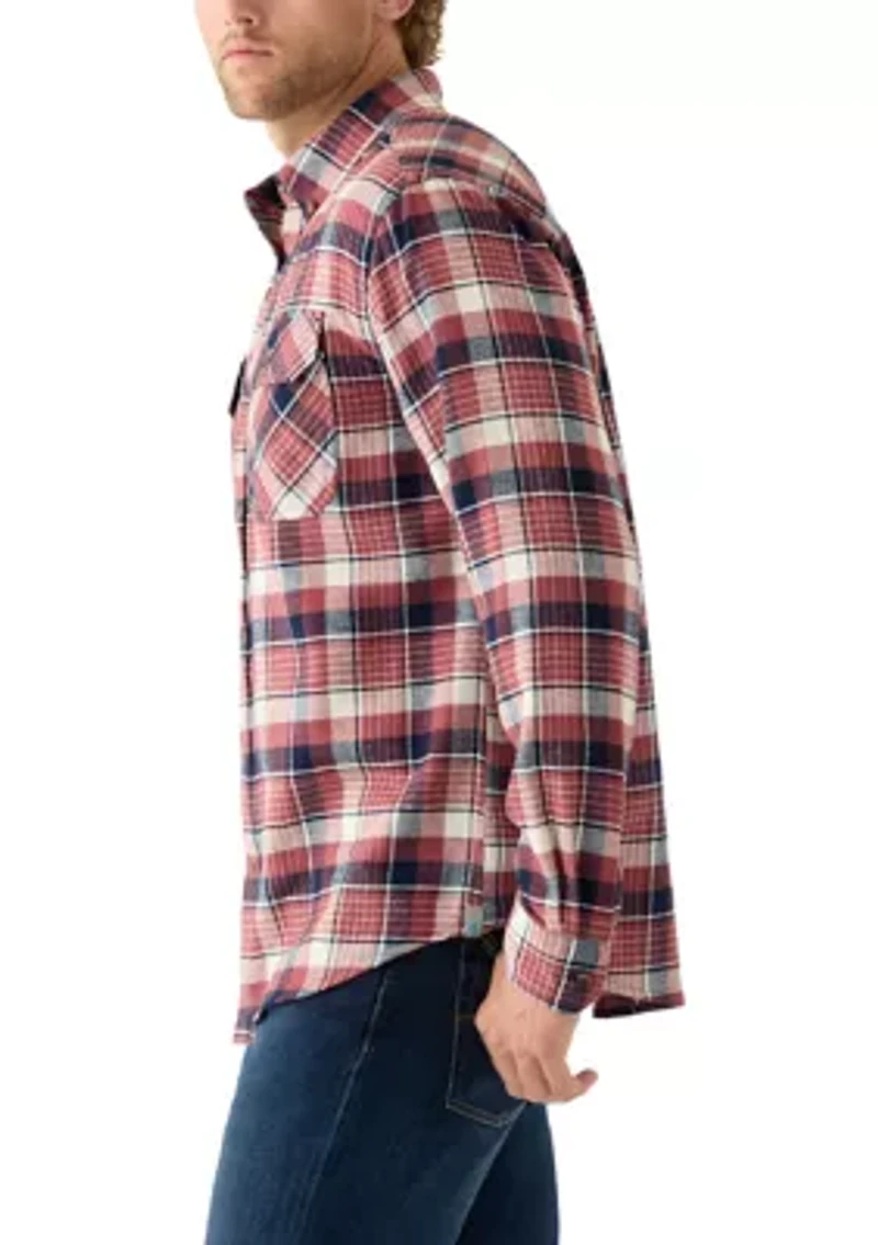 Long Sleeve Woven Flannel Shirt