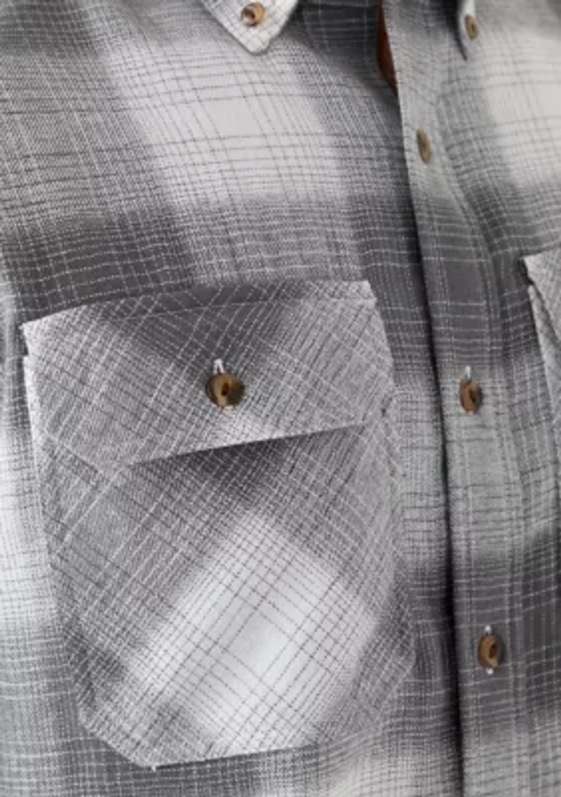 Long Sleeve Woven Flannel Shirt