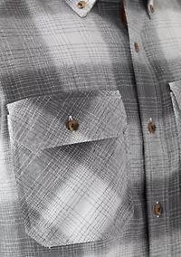 Long Sleeve Woven Flannel Shirt