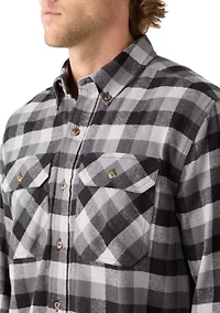 Long Sleeve Woven Flannel Shirt