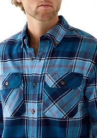 Long Sleeve Woven Flannel Shirt