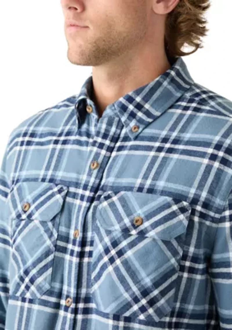 Long Sleeve Woven Flannel Shirt