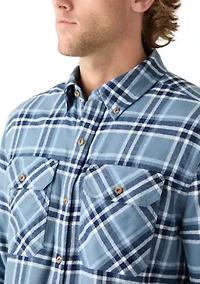 Long Sleeve Woven Flannel Shirt