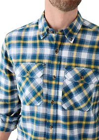 Long Sleeve Woven Flannel Shirt