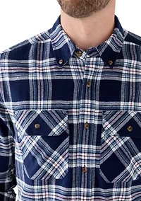 Long Sleeve Woven Flannel Shirt