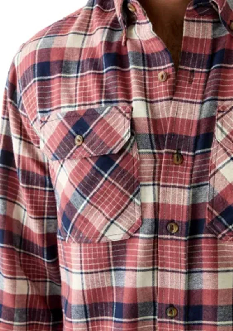 Long Sleeve Woven Flannel Shirt
