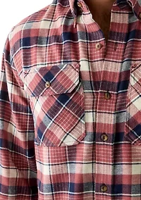Long Sleeve Woven Flannel Shirt