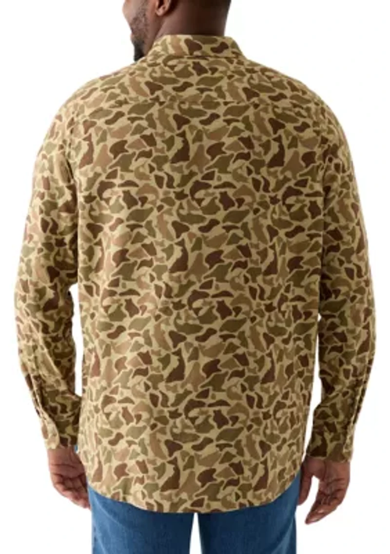 Long Sleeve Printed Flannel Shirt