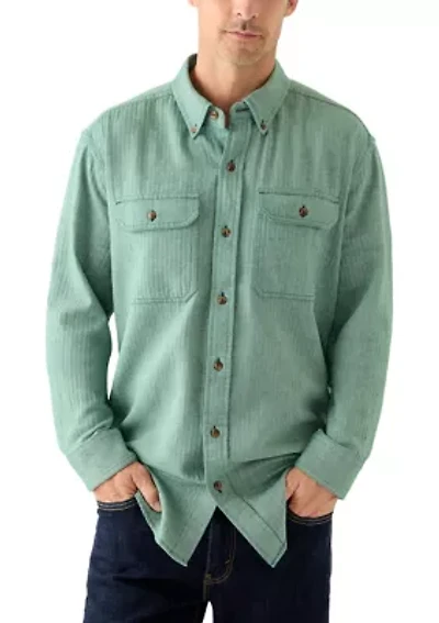 Long Sleeve Solid Flannel Shirt