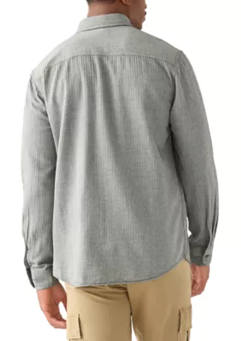 Long Sleeve Solid Flannel Shirt
