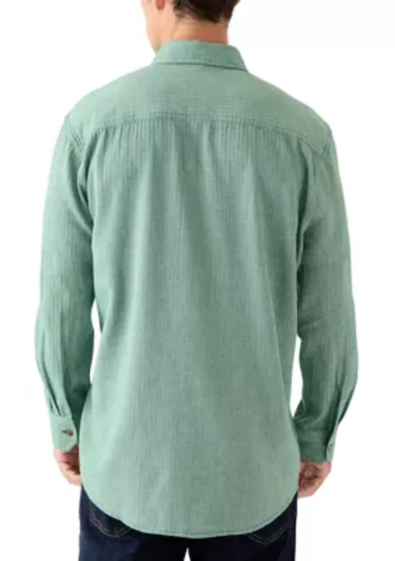 Long Sleeve Solid Flannel Shirt