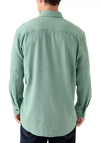 Long Sleeve Solid Flannel Shirt
