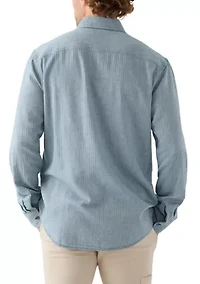 Long Sleeve Solid Flannel Shirt