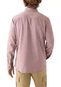 Long Sleeve Solid Flannel Shirt