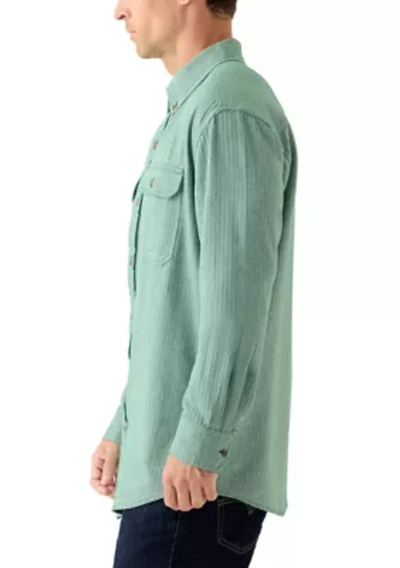 Long Sleeve Solid Flannel Shirt