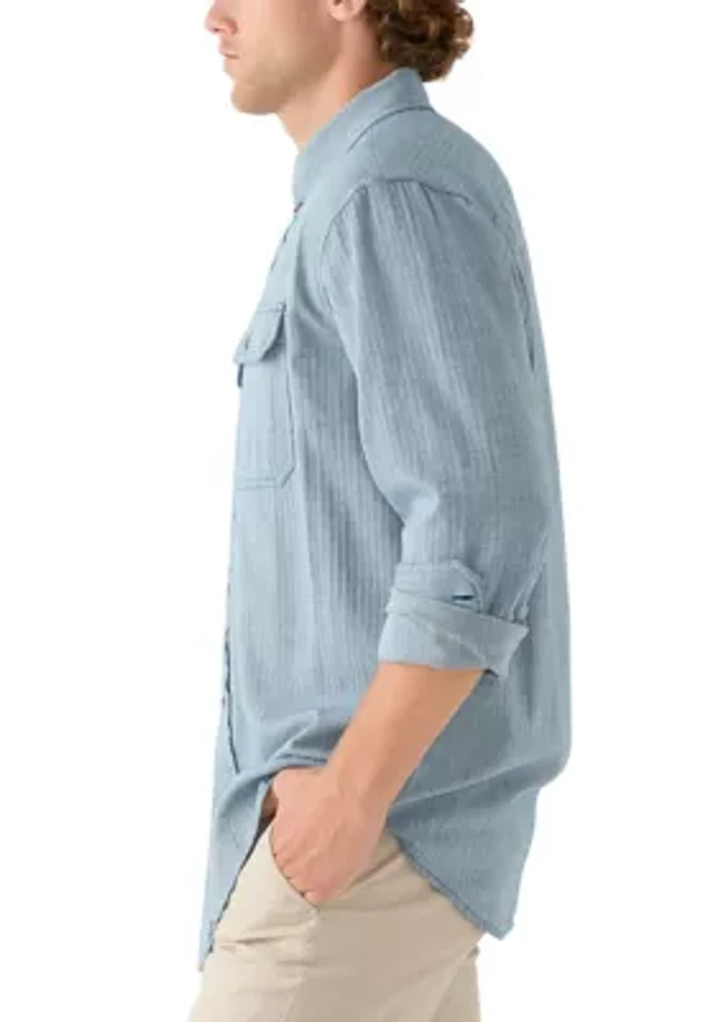 Long Sleeve Solid Flannel Shirt