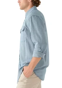 Long Sleeve Solid Flannel Shirt