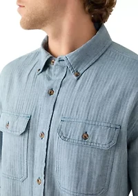 Long Sleeve Solid Flannel Shirt