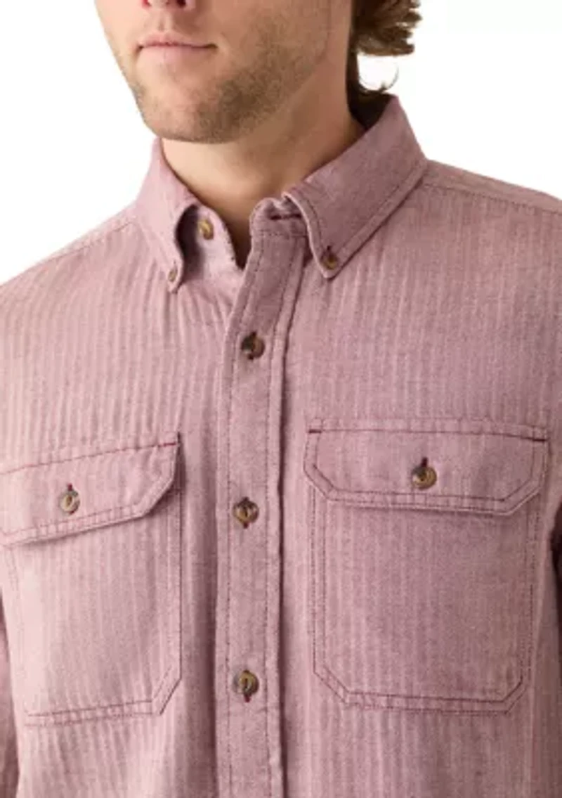 Long Sleeve Solid Flannel Shirt