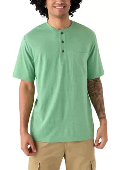 Men's Short Sleeve Jersey Henley Shirt
