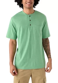 Men's Short Sleeve Jersey Henley Shirt