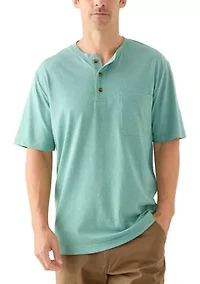 Men's Short Sleeve Jersey Henley Shirt