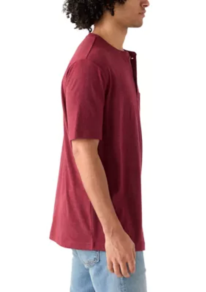 Men's Short Sleeve Jersey Henley Shirt