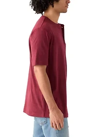 Men's Short Sleeve Jersey Henley Shirt