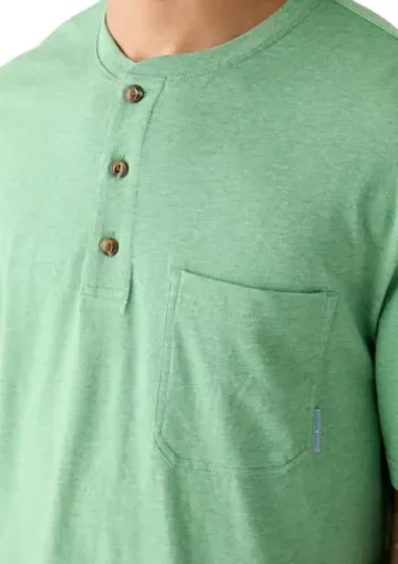 Men's Short Sleeve Jersey Henley Shirt