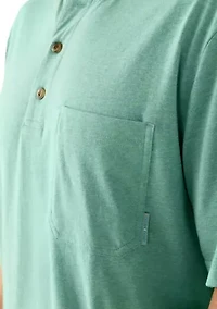 Men's Short Sleeve Jersey Henley Shirt