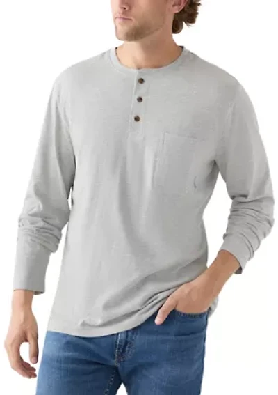 Long Sleeve Jersey Henley Shirt