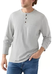 Long Sleeve Jersey Henley Shirt
