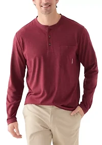 Long Sleeve Jersey Henley Shirt