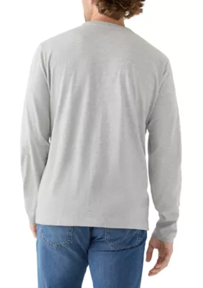 Long Sleeve Jersey Henley Shirt