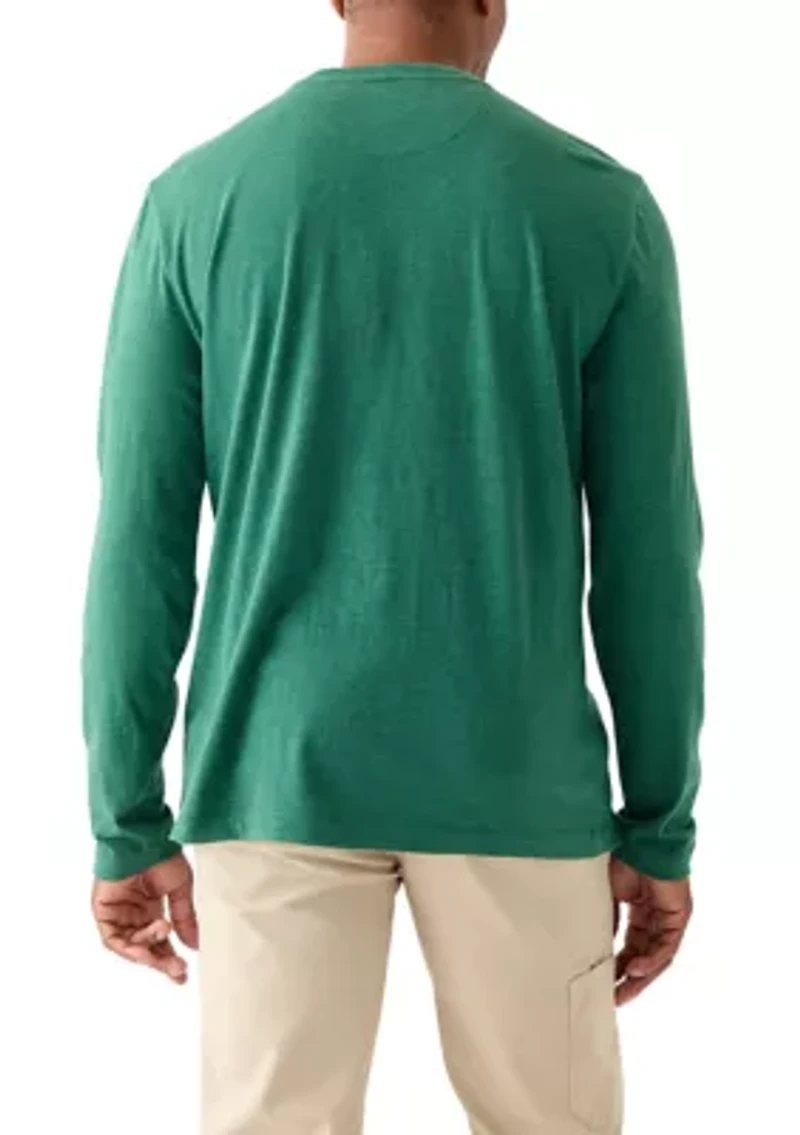 Long Sleeve Jersey Henley Shirt