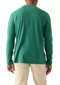 Long Sleeve Jersey Henley Shirt