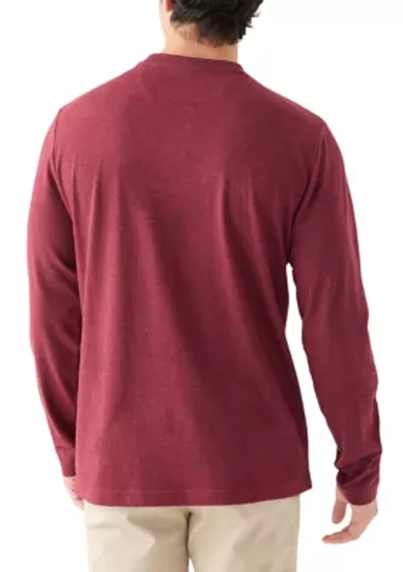 Long Sleeve Jersey Henley Shirt