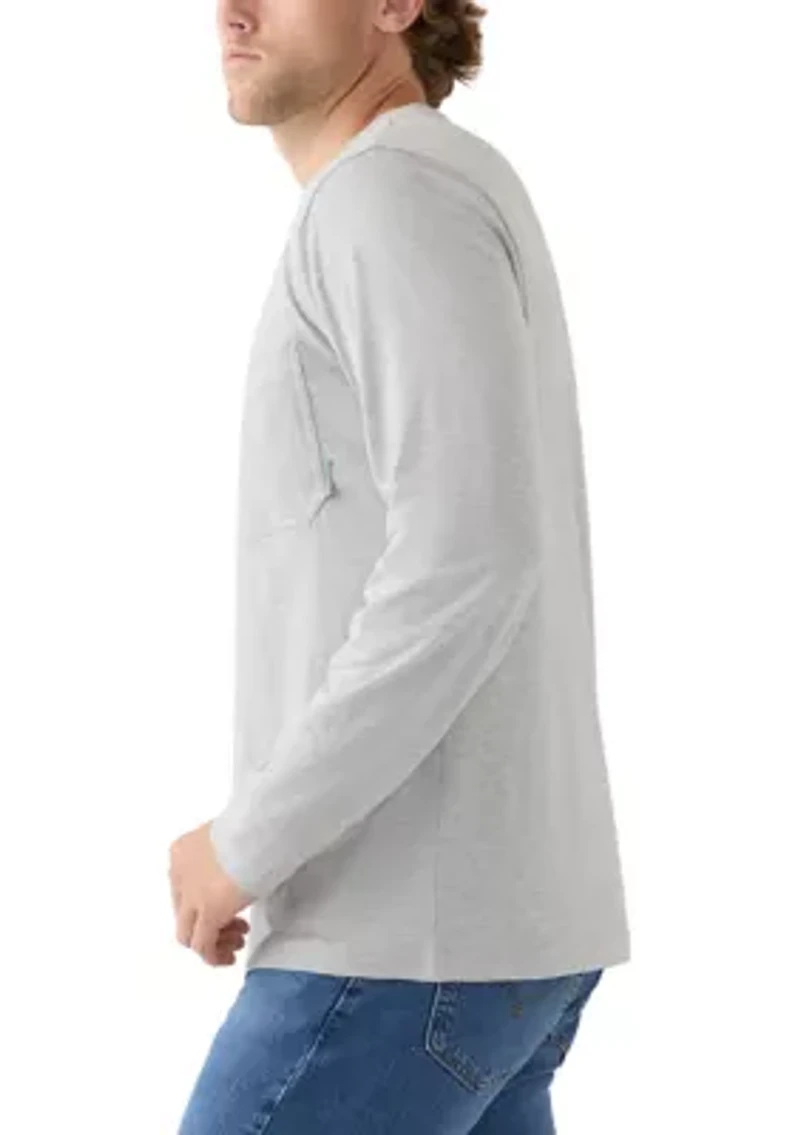 Long Sleeve Jersey Henley Shirt