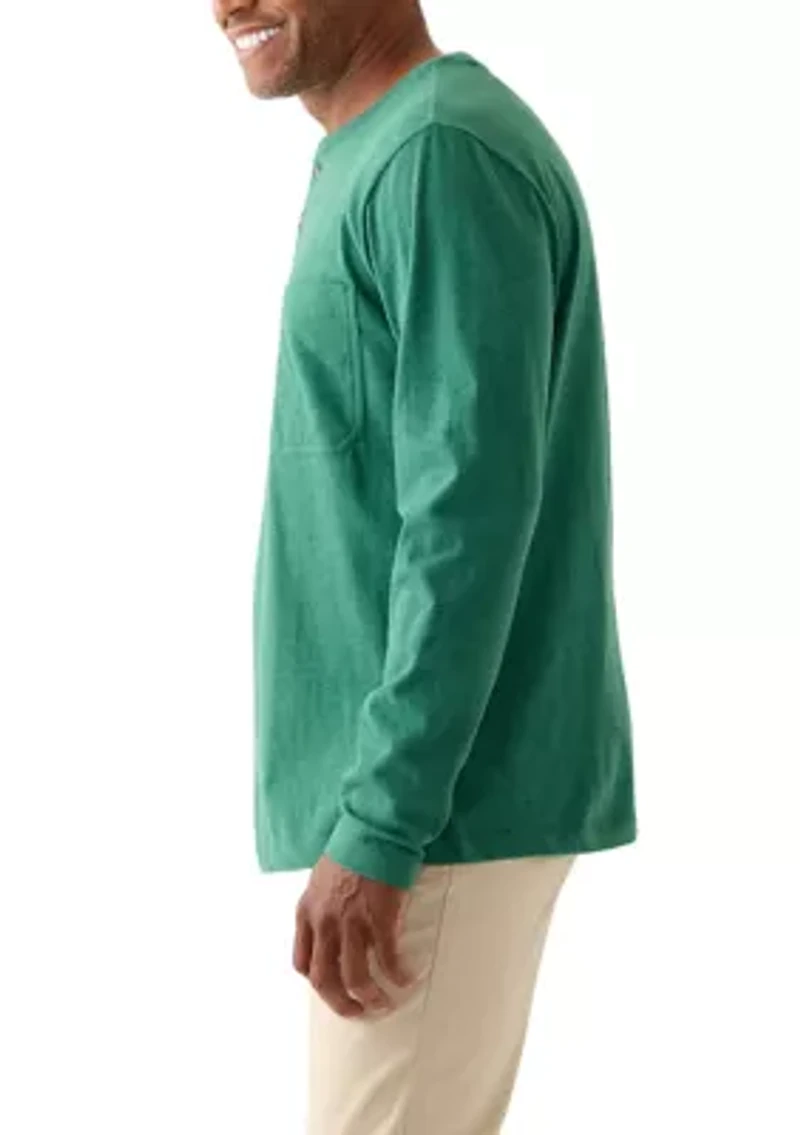 Long Sleeve Jersey Henley Shirt