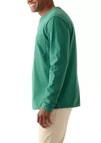 Long Sleeve Jersey Henley Shirt