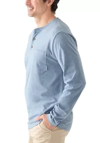 Long Sleeve Jersey Henley Shirt